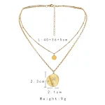 Colar dourado elegante e fashion em aço inoxidável. Adicione um toque de sofisticação ao seu visual com este acessório deslumbrante. — foto 2