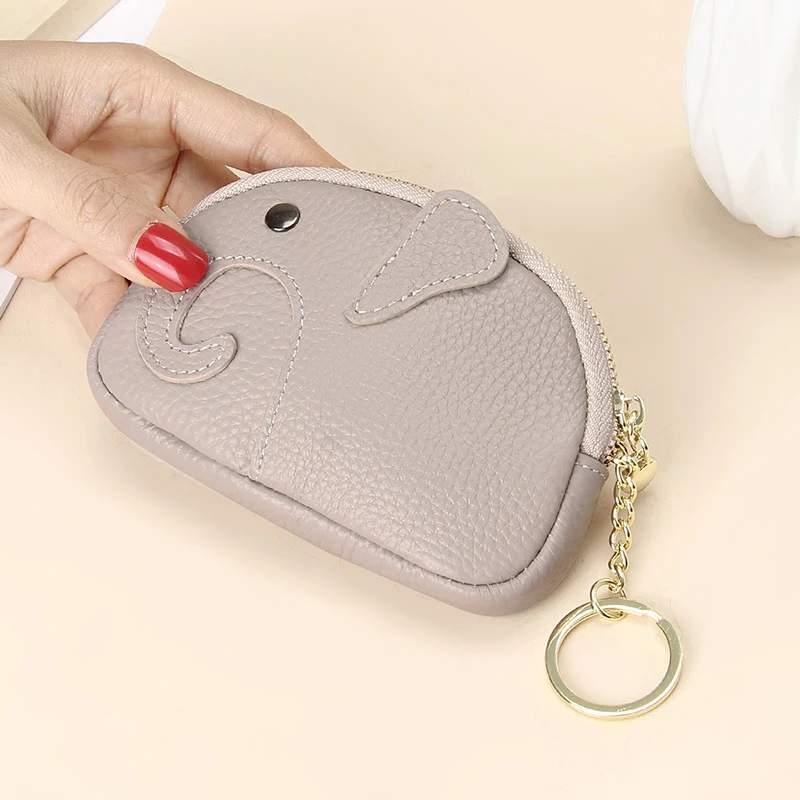 Creatieve dames sleutelhanger cartoon olifant portemonnee, combineert sleutelhanger en portemonnee, ideaal voor vrouwen die stijl en functionaliteit zoeken. — foto 12