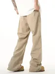 Khaki casual broek met losse, rechte pijpen. Basic design voor comfort en stijl. Ideaal voor dagelijks gebruik en een relaxte uitstraling. — foto 3
