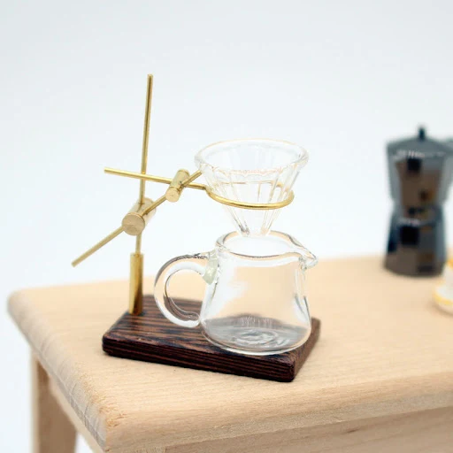 Title 8, Dollhouse Mini Hand Punch Coffee Set with Shelf...