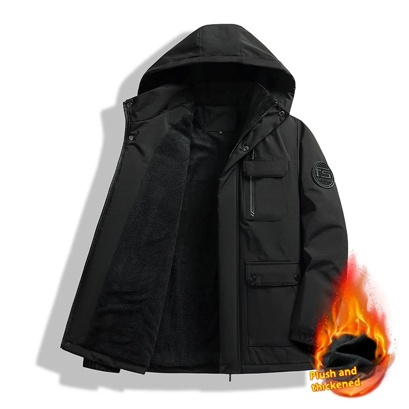 Men's Cotton Padded Coat Thickened Jacket Provides Superior Warmth and Comfort Ideal for Winter Weather Protection — photo 7