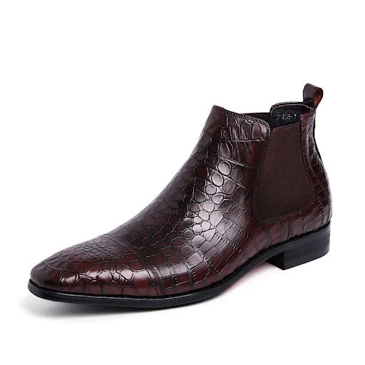 Title 6, Scarpe alte in pelle da uomo Stivali alla moda ...