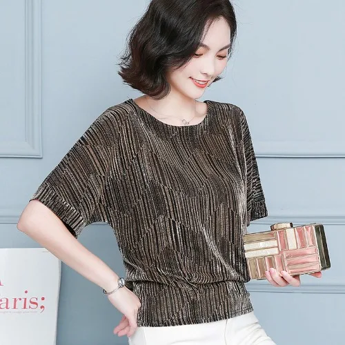 Title 6, Bat Sleeve Loose T-shirt Womens Short Sleeve M...