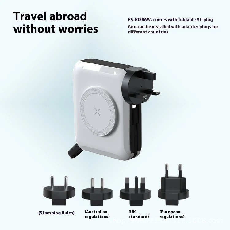 Carregador de viagem magnético multifuncional de 65W para laptop. Power Bank e carregamento de parede, perfeito para viagens. — foto 3