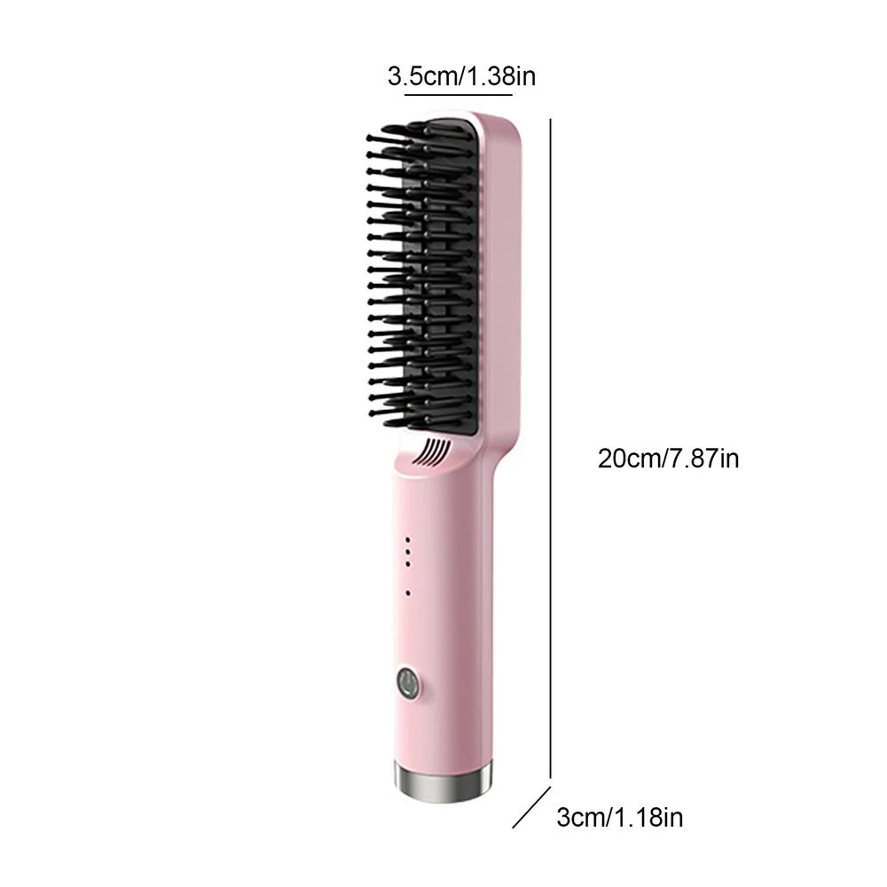 Hair Straightener Brush Fast Heated Straightener Brush Hair Brush Electric Hot Air Comb Hair Straightener Comb EU — photo 6