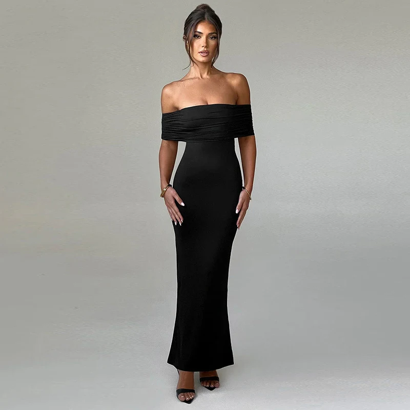 Title 5, Socialite Style Elegant Sexy Backless Off-shoul...