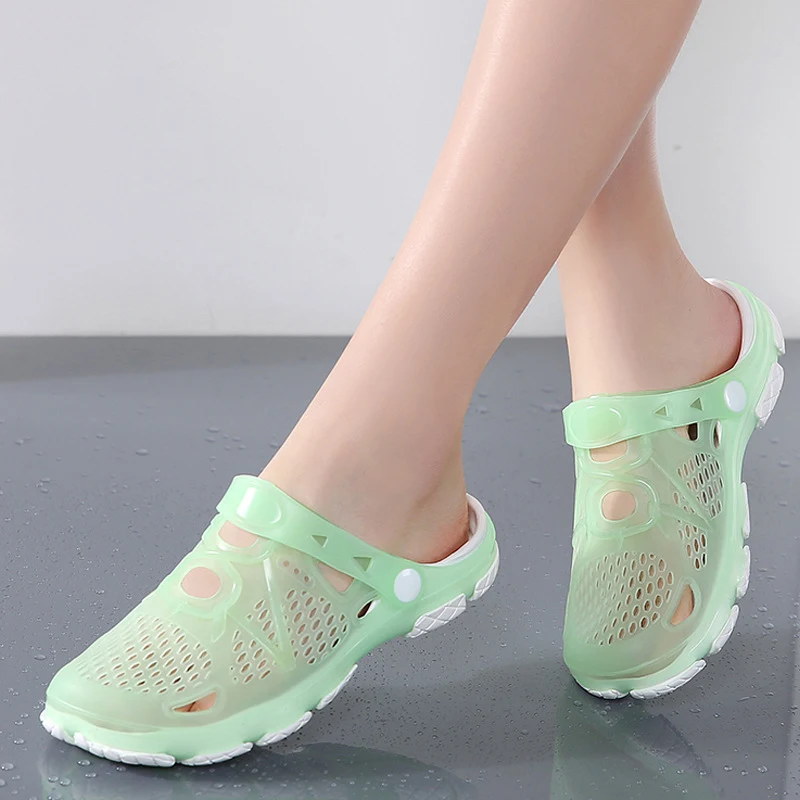 Sandalias de playa de gelatina antideslizantes con base plana ideales para la playa. Disfruta del verano con comodidad y seguridad. — foto 6
