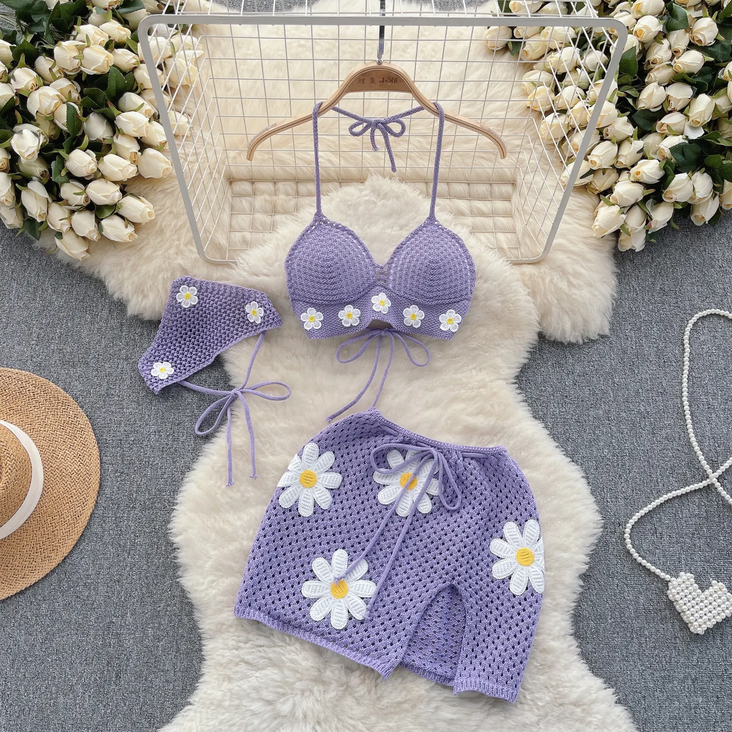 Women's Seaside Vacation Style Knitted Banded Bikini Suit. Enjoy the sun and the beach. Comfortable, stylish, and perfec — photo 9