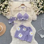 Women's Seaside Vacation Style Knitted Banded Bikini Suit. Enjoy the sun and the beach. Comfortable, stylish, and perfec — photo 9