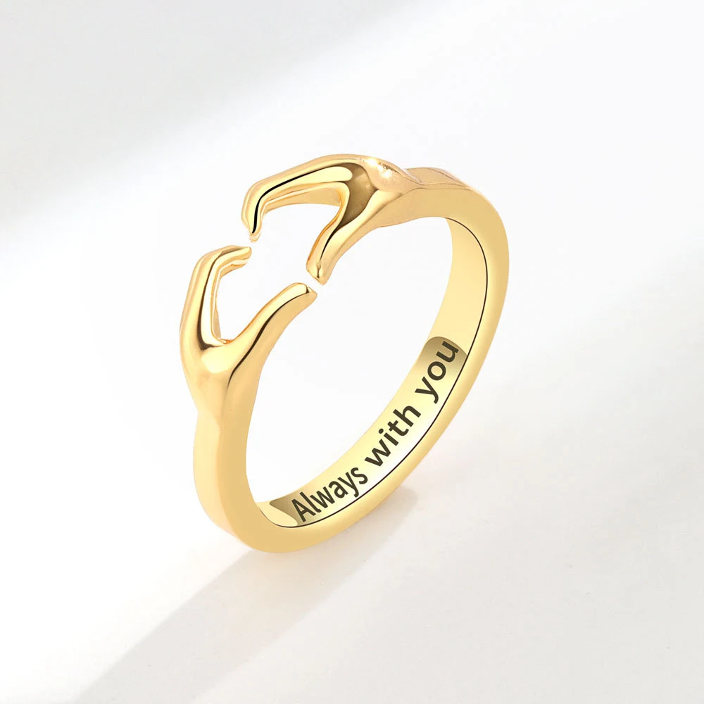 Anillo Romántico Hands Than Heart Moda — foto 2