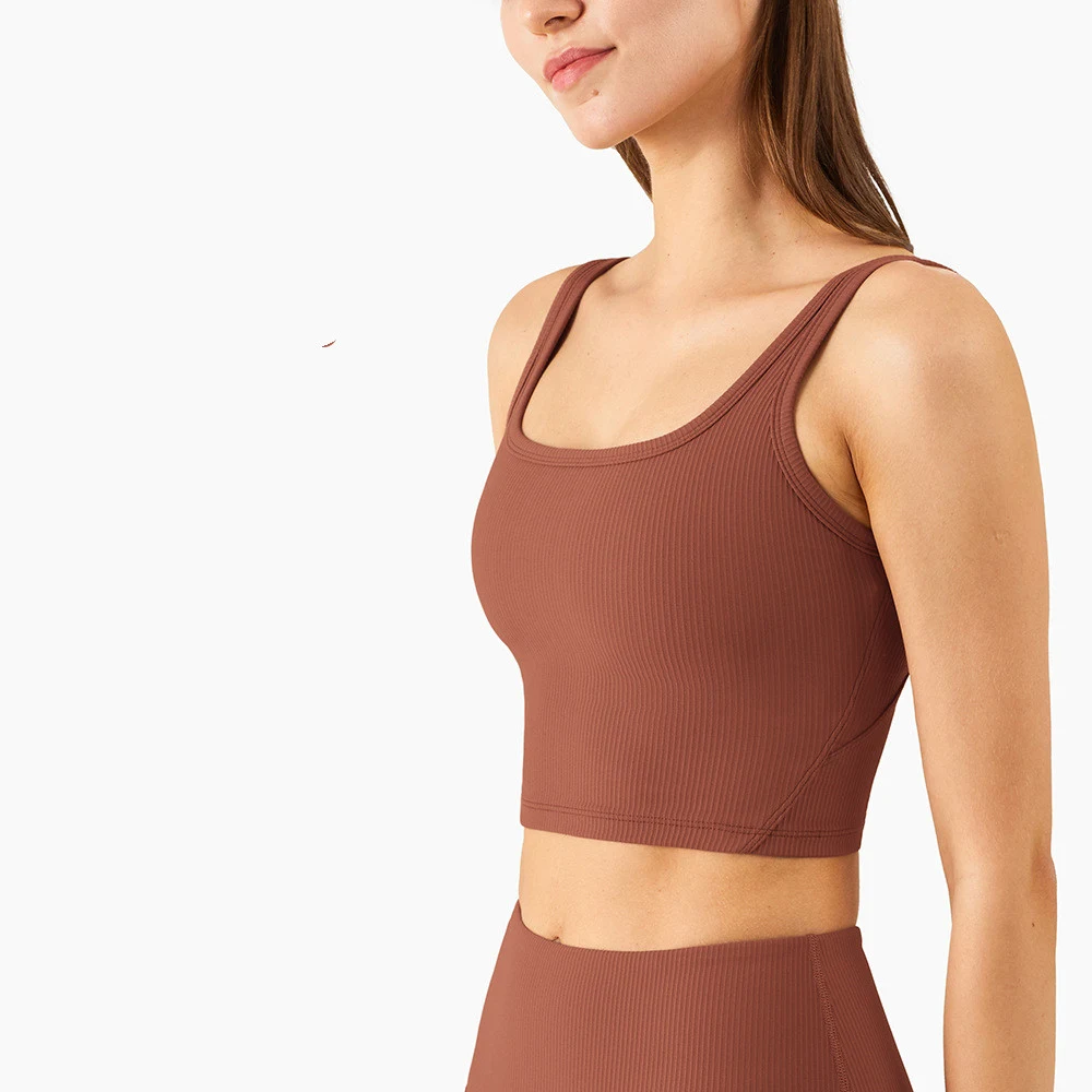 Roupa íntima esportiva para ioga, adequada para a pele, estilo colete, alta elasticidade — foto 6