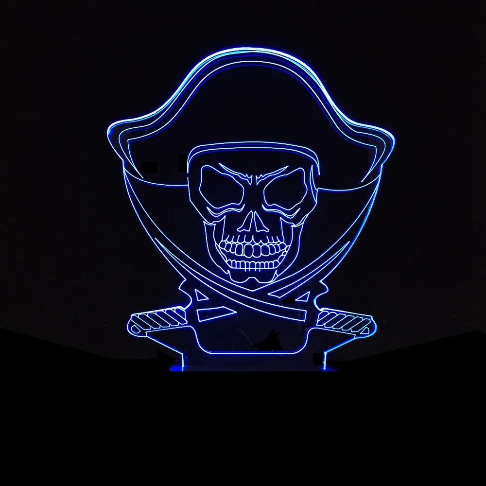 Title 33, 3D LED Color Changing Halloween Skull Night Lig...