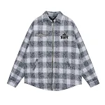 Jaqueta Casaco Masculina de Algodão Xadrez Retro Americana Lavada e Desgastada Conforto e Estilo para o Dia a Dia — foto 10