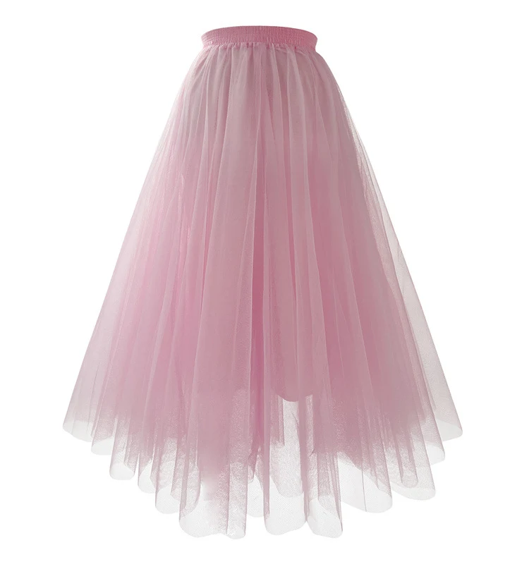 Saia de malha plissada midi, plus size, super larga com modelagem evasê, saia em A. Ideal para um visual elegante e confortável. — foto 3