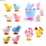 Pet Cat Toys Jumping Walking Hopping Cartoon Plush Chicken Clockwork Cat Interative Playing Toy Wind Up Chick Kitten Sup — photo 1