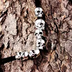 Accesorios para el cabello con calaveras, tendencia europea y americana, cuerda de terciopelo para DIY, accesorios para moños. — foto 6
