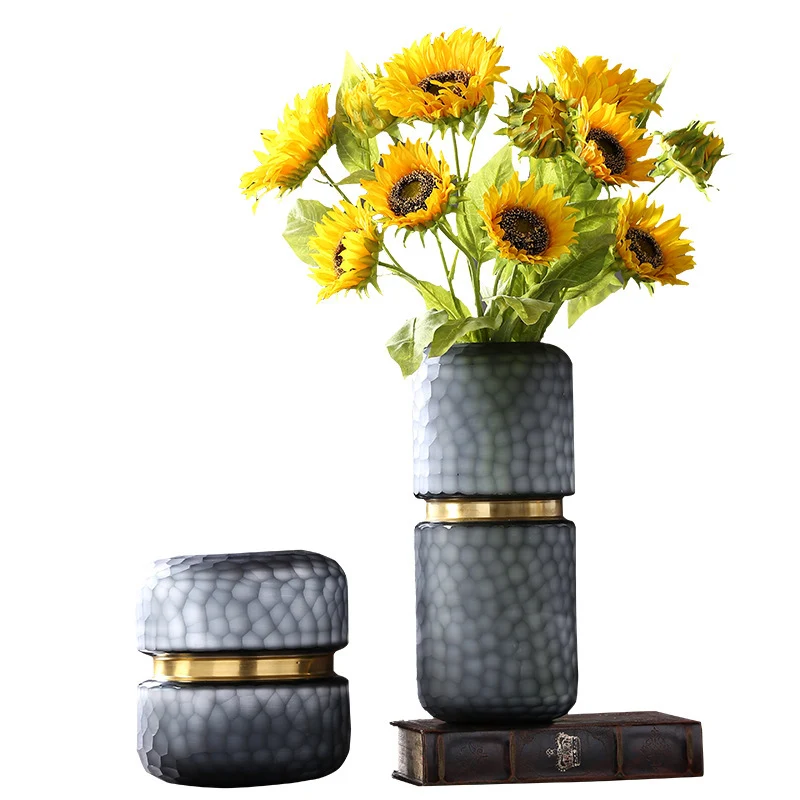 Title 6, Modern Minimalist Matt Glass Vase for Home Livi...