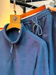 Terno esportivo de inverno masculino com gola alta e fleece para corrida, ideal para esportes de inverno, aquecimento e conforto. — foto 6