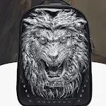 Mochila Unissex 3D com Rosto de Leão Bravo Design Chamativo e Espaçoso Perfeita para Escola ou Viagens Conforto e Durabilidade Garantidos — foto 7