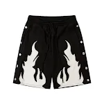 Velvet Flame Panel Breasted Contrast Shorts, ideaal voor een stijlvolle look. Deze comfortabele shorts accentueren je figuur en zijn perfect voor de zomer. — foto 4