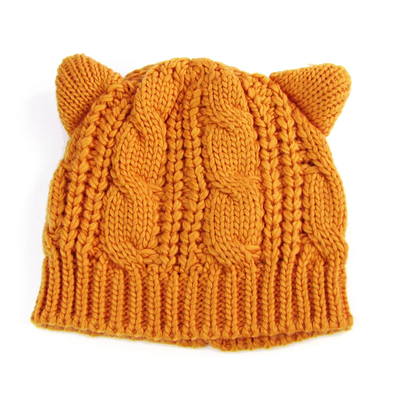 Title 8, Gorro de orelha de gato de malha bonito feito à...