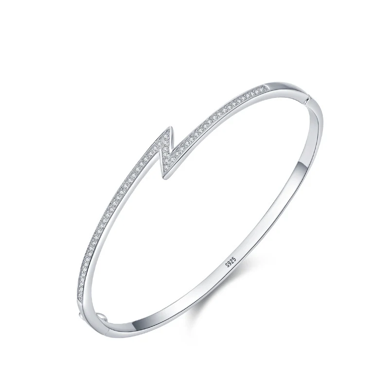 Pulseira de prata S925 feminina, design europeu e americano de nicho. Elegância e exclusividade para realçar seu estilo. — foto 4