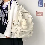 Mochila japonesa original e simples, combina com tudo. Perfeita para uso diário, resistente, espaçosa e versátil. Ideal para estudantes e viajantes. — foto 3