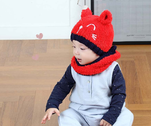 Title 5, Gorro de malha infantil para aquecer no inverno...