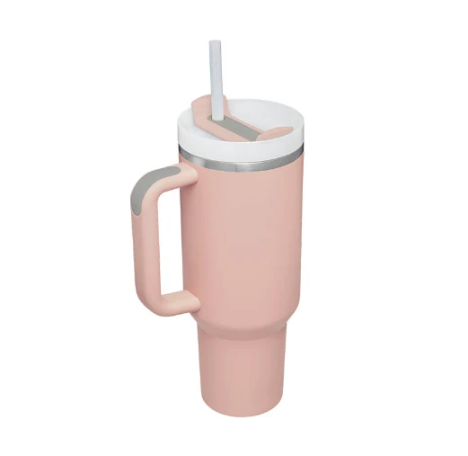 Personalized DIY Straw Coffee Insulation Cup with Handle, Portable Car Stainless Steel Water Bottle, Large Capacity Trav — photo 10