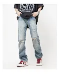 Amerikaanse stijl losse ripped jeans voor heren en dames. Casual comfort en een trendy uitstraling. Shop nu de perfecte jeans voor jou! — foto 6