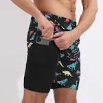 Gradient Printed Beach Shorts Double Layer Casual Sport Shorts for men, perfect for summer, beach, and casual activities — photo 12