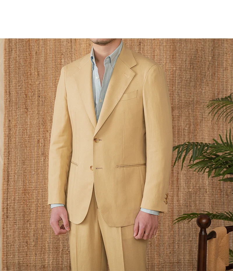 Conjunto de terno leve e respirável com meio forro Conforto e frescor duradouros Perfeito para climas quentes e viagens Elegância e praticidade em um só — foto 5