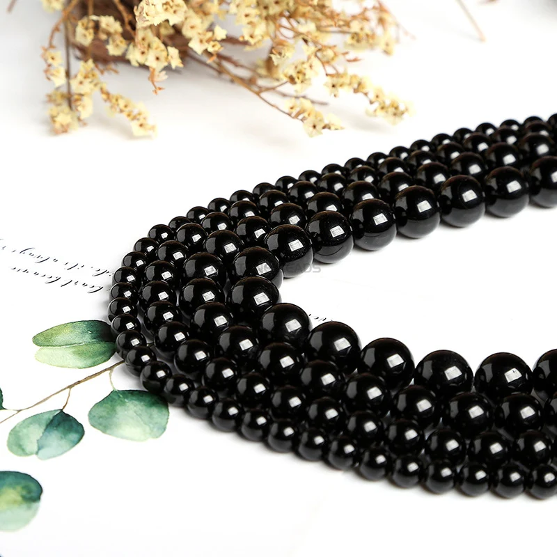 Pulseira Wear Beads de Turmalina Redonda Semi-acabada para criar joias únicas. Design natural e energizante. — foto 1