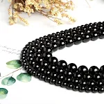 Pulseira Wear Beads de Turmalina Redonda Semi-acabada para criar joias únicas. Design natural e energizante. — foto 1