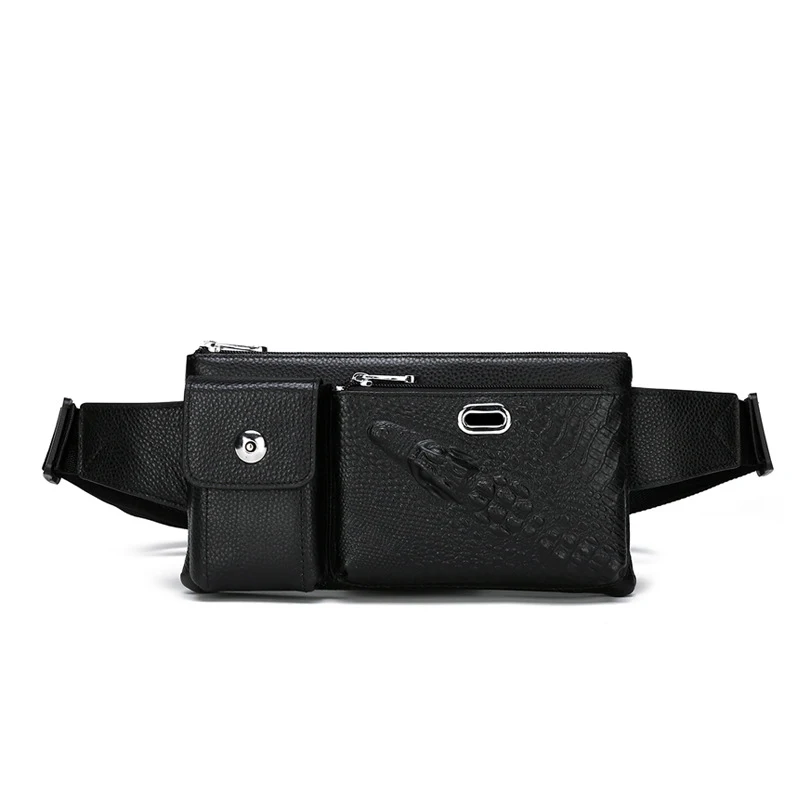 Title 6, Bolsa de peito masculina de couro bovino de pri...