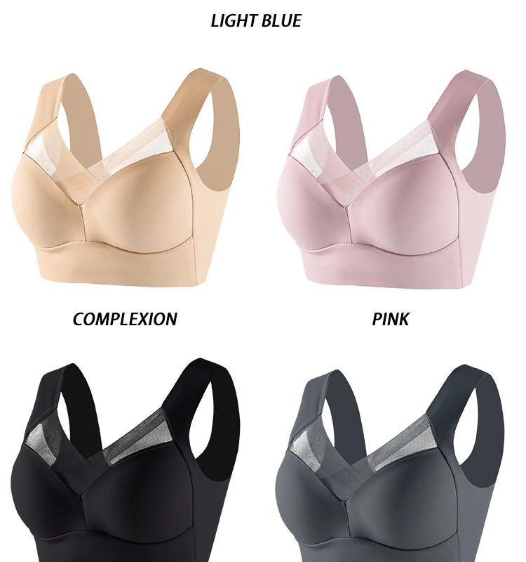 Title 4, Plus Size Underwear Wireless Beauty Back Bra Th...
