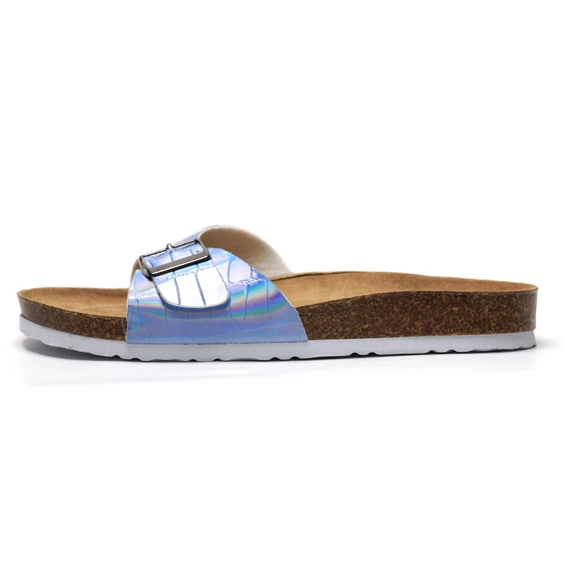 Chinelos de cortiça femininos Sandálias e chinelos estilosos para mulheres Sapatos casuais de praia para meninas Conforto e moda — foto 4