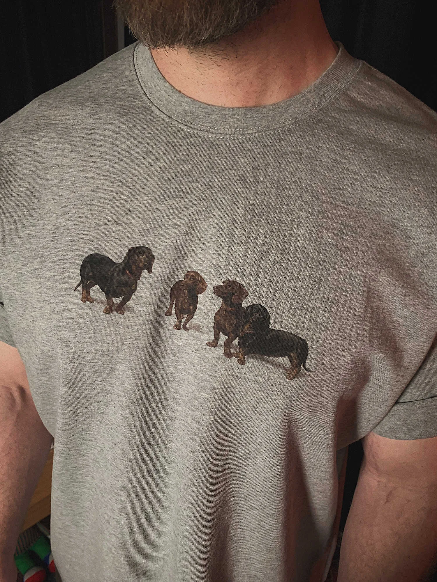 Title 3, Sausage Dog Retro American Heavy Kurzarm T-Shir...