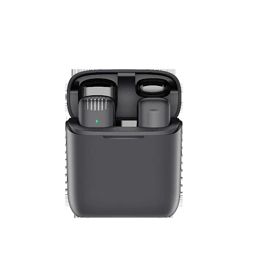 Title 2, Wireless Lavalier Microphone with Charging Case...