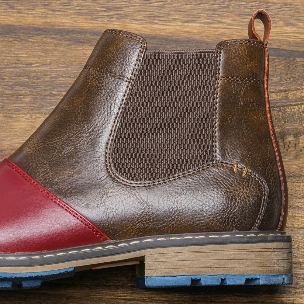 Title 15, Mens Patchwork Chelsea High Barrel Boots provi...
