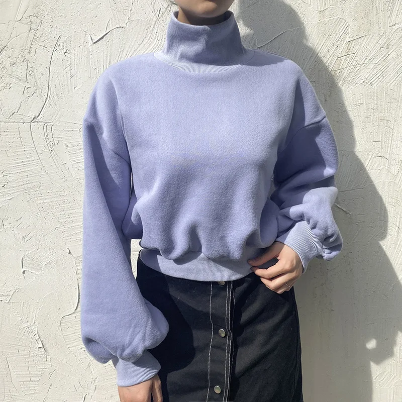 Maglione a maniche a lanterna da donna, elegante e comodo, perfetto per ogni occasione. Goditi calore e stile con questo maglione versatile. — foto 3