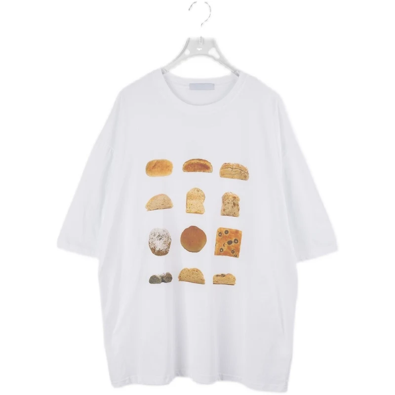 Baked Bread Toast realistic printed tee, round neck, loose short sleeves, for comfortable and casual wear, a fun and sty — photo 1