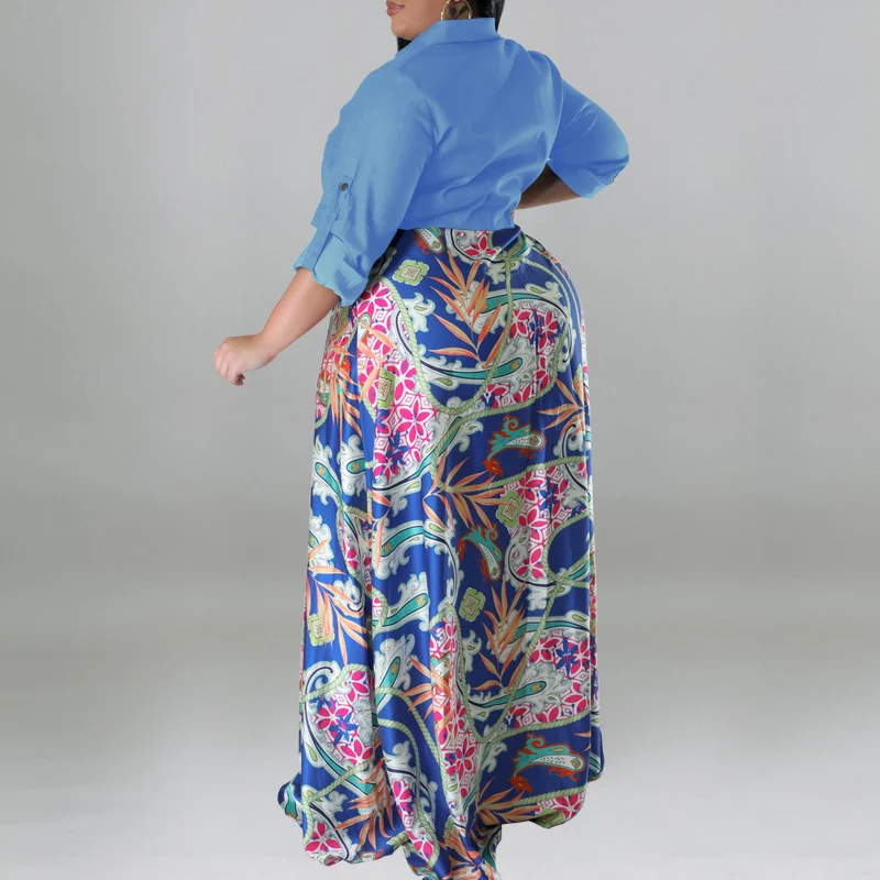 Title 8, Autumn Open Chest Collar Long Sleeve Dress