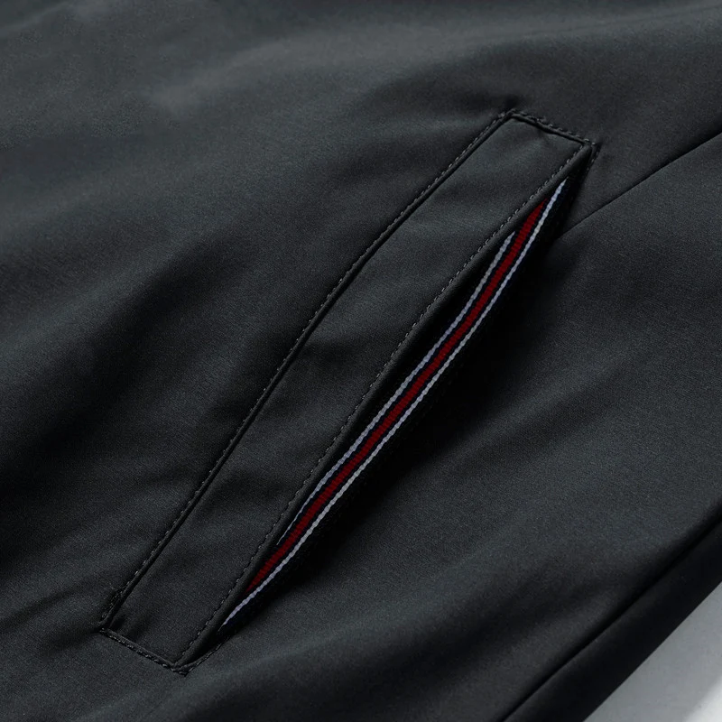 Jaqueta masculina casual de negócios, cor sólida, solta, estilo baseball para jovens e adultos, roupa confortável e moderna. — foto 4