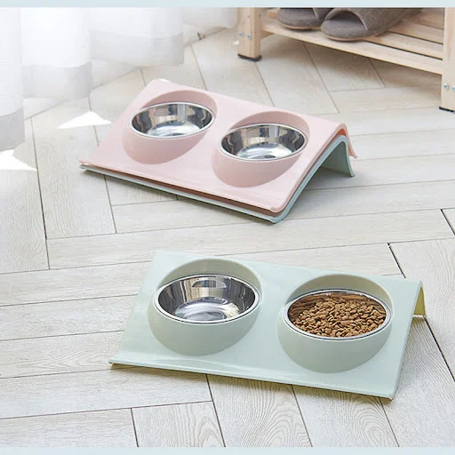 Title 1, Stainless steel pet bowl, durable and easy to c...