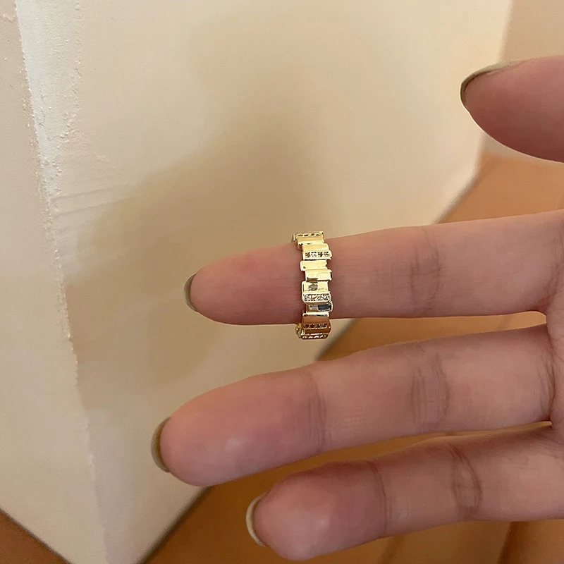Title 5, Anel de zircônia com esmalte dourado gotejante ...