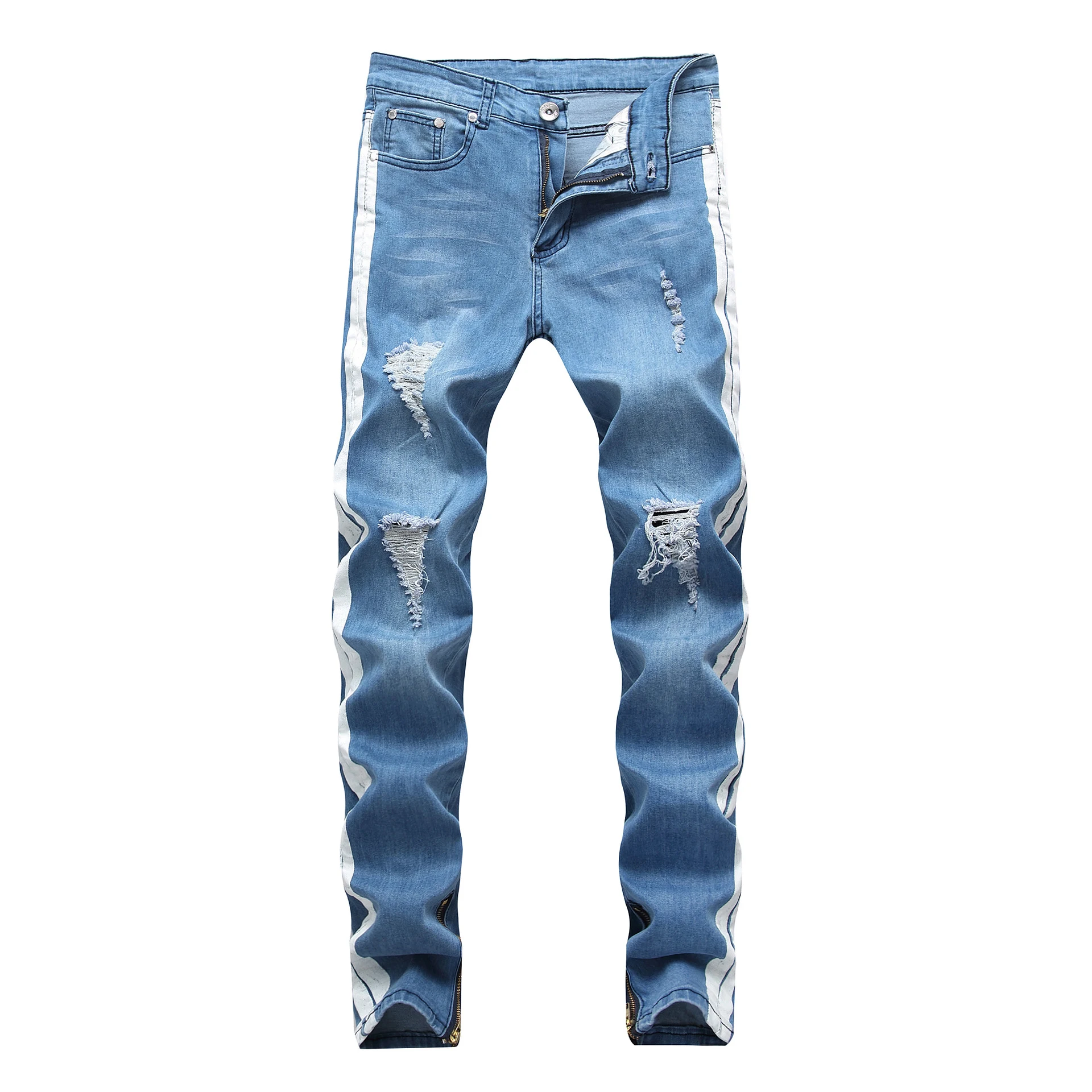 Heren denim jeans voor kleine voeten, perfecte pasvorm, stijlvol design, comfortabel en duurzaam. — foto 2