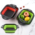 Square Foldable Water Filter Basket Space-saving water filtration solution. Compact design for easy use and storage, per — photo 1