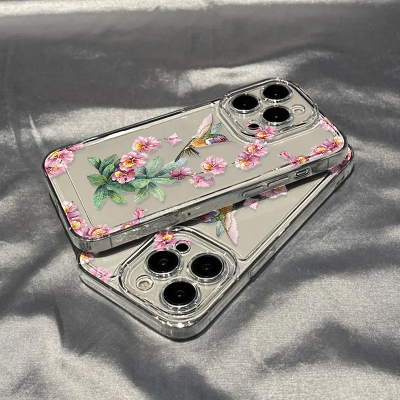 Title 1, Etui na telefon Flower Magpie z drobnymi otwora...