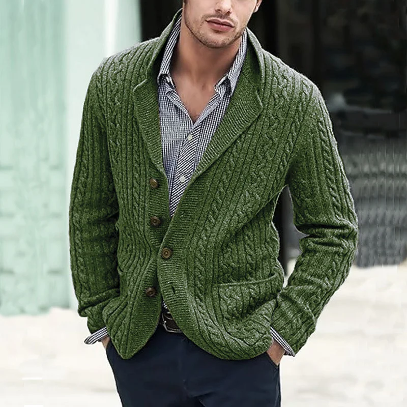 Men's Casual Long Sleeve Lapel Pocket Sweater offering comfort and style for everyday wear. A versatile choice, perfect — photo 2